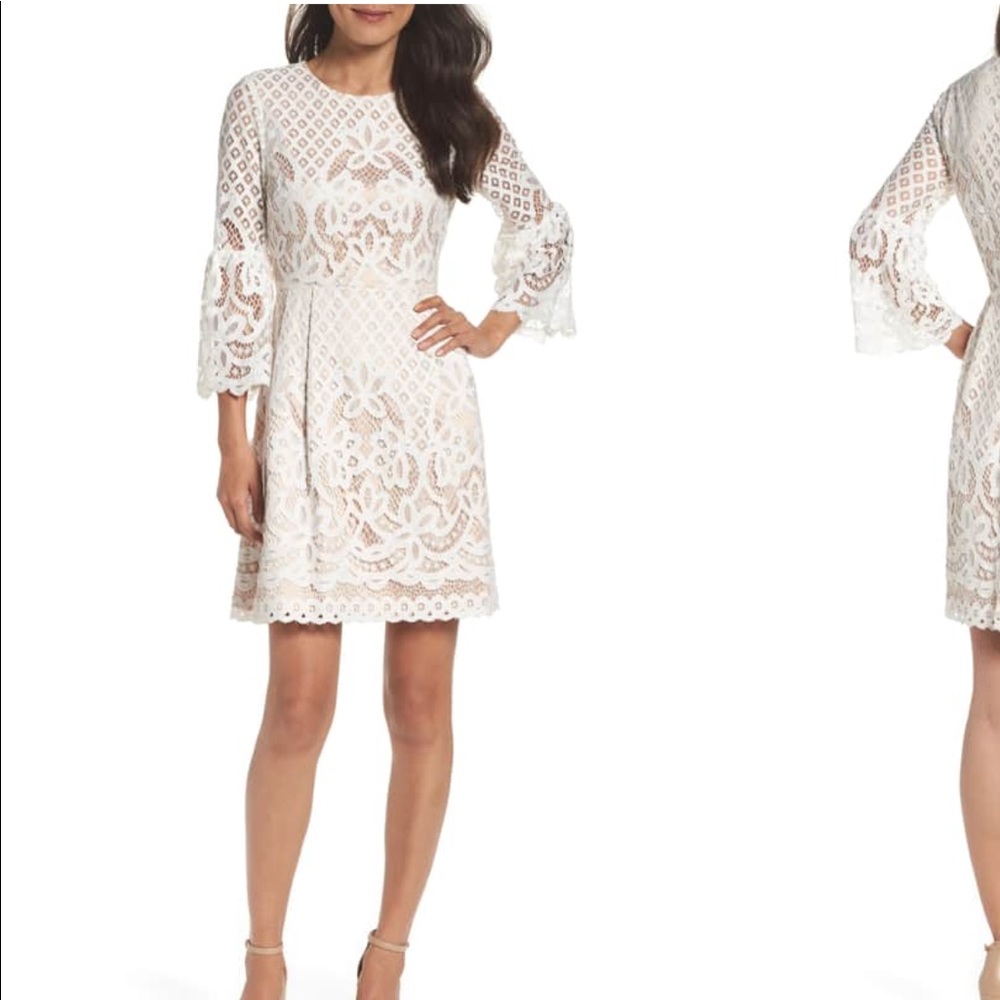 Size 4 Eliza J Bell Sleeve Lace Dress Like New!